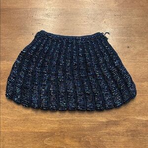 Vintage Iridescent blue glass bead handbag